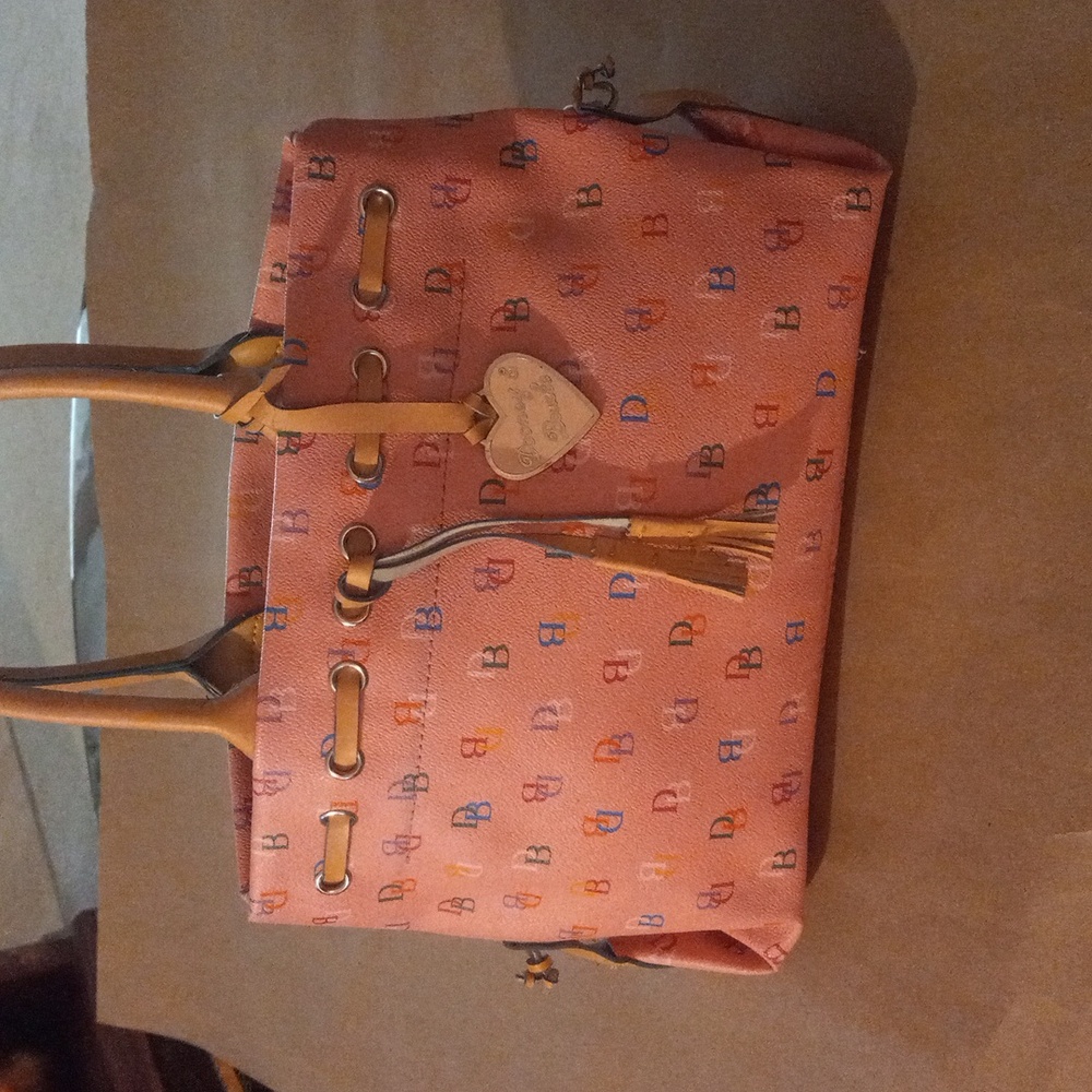 Dooney and Bourke Pink Rainbow Tassel Tote
